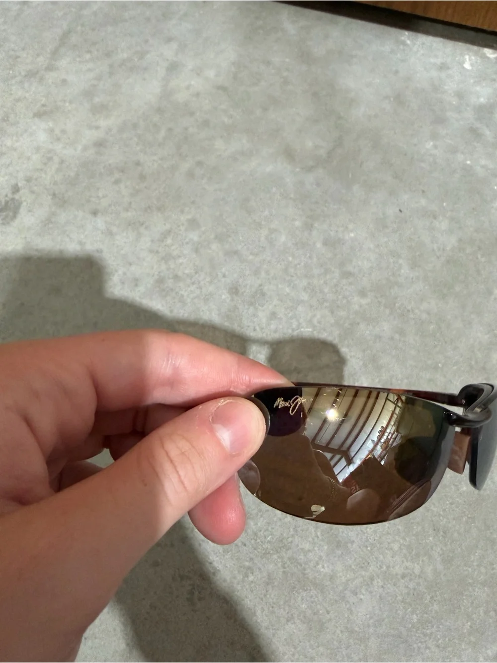 Maui Jim Brown Rimless Men's Sunglasses